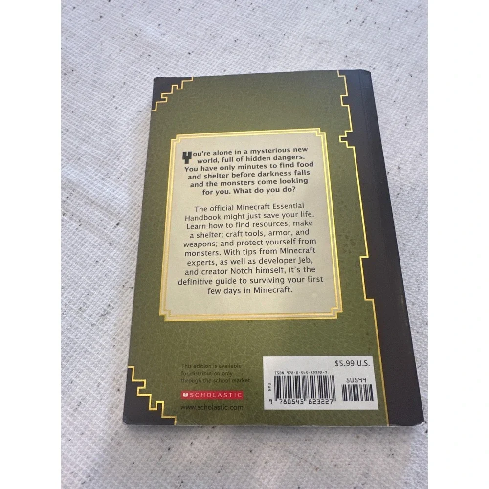 Minecraft Essential Handbook Updated Edition softcover Game Guide